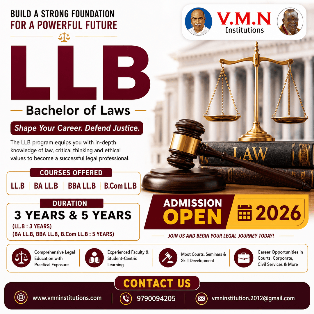 Best LLB Course in Tamil Nadu | V.M.N Institute