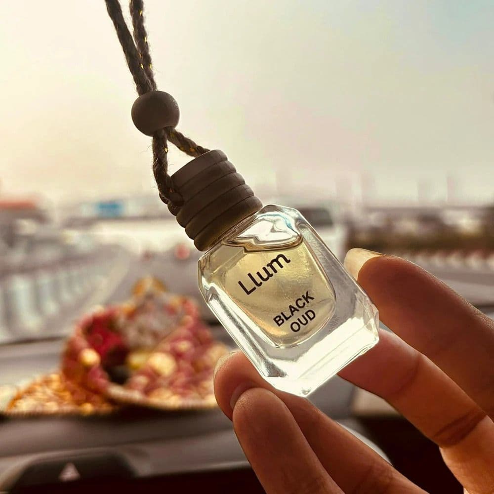 LLUM Black Oud Car Freshener | Hanging Car Air Freshener