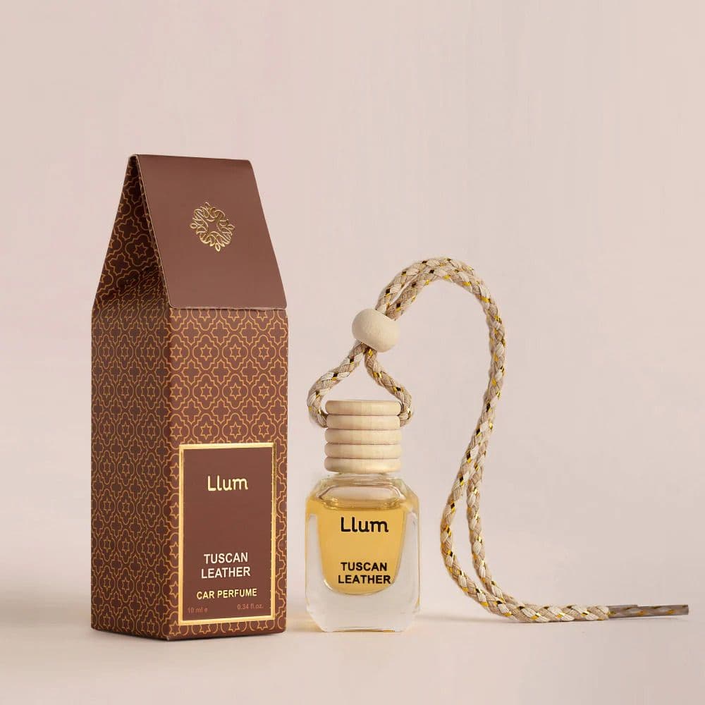 LLUM Black Oud Car Air Freshener | Premium Long-Lasting Hanging Car Fragrance