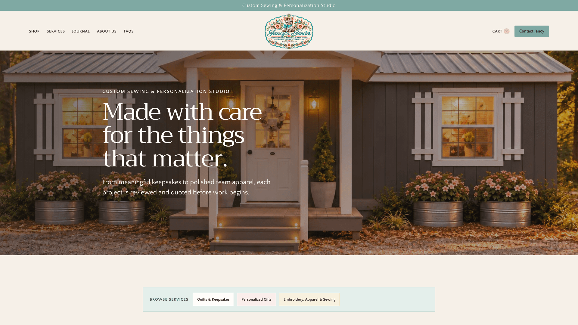 Jancy's Fancies Custom Sewing and Personalization Studio