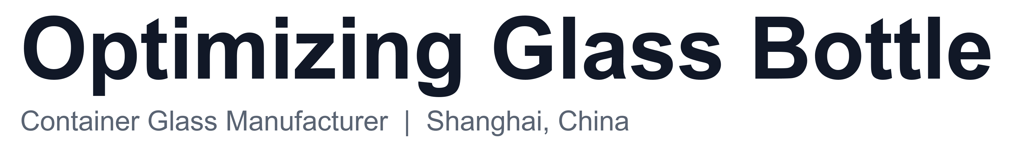 Optimizing Glass Bottle Co., Ltd logo