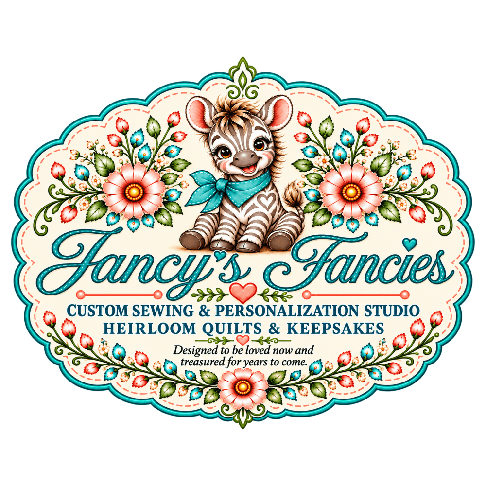 Jancy's Fancies Custom Sewing and Personalization Studio logo